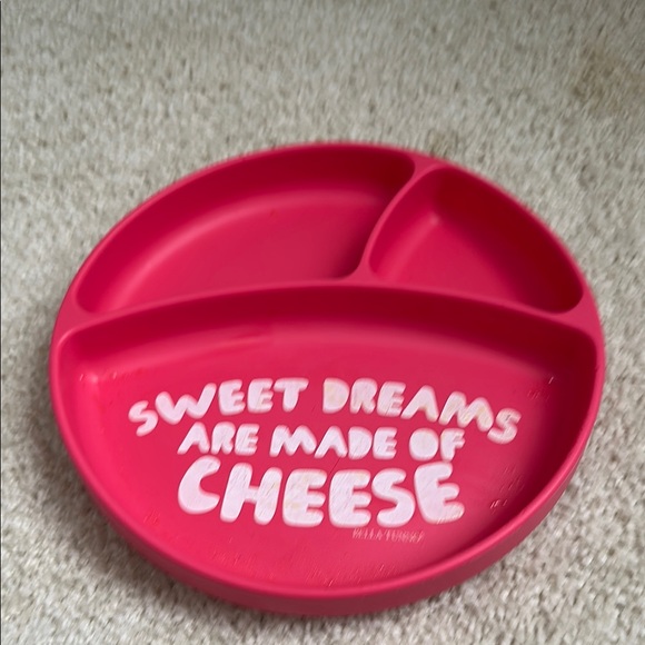 Bella Tunno Pink Divided Plate - Picture 1 of 2